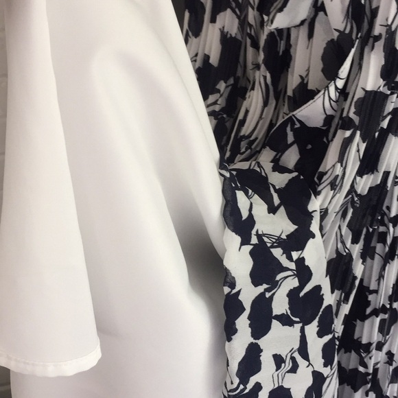 A New Day Navy/white pleated midi dress - Picture 5 of 8